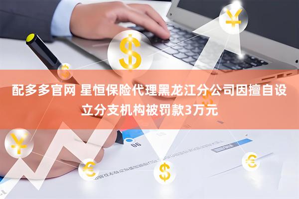 配多多官网 星恒保险代理黑龙江分公司因擅自设立分支机构被罚款3万元
