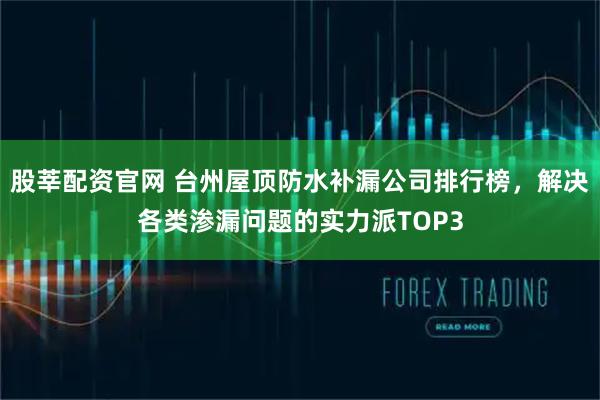 股莘配资官网 台州屋顶防水补漏公司排行榜，解决各类渗漏问题的实力派TOP3